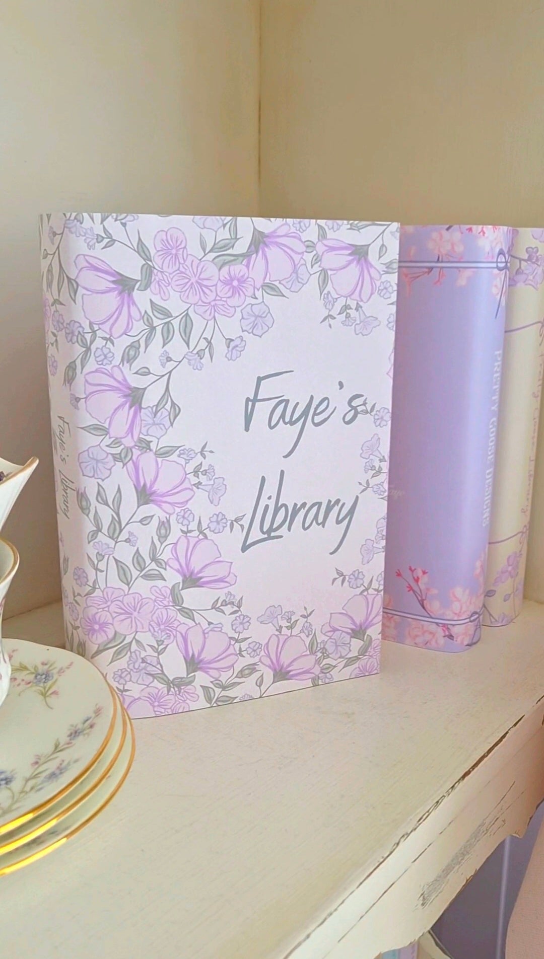 Personalised Bookshelf Decor Book Cover.