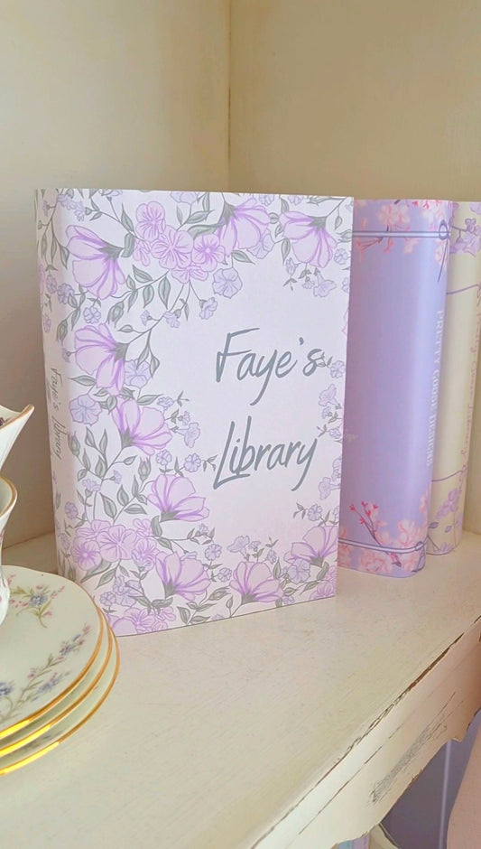 Personalised Bookshelf Decor Book Cover.