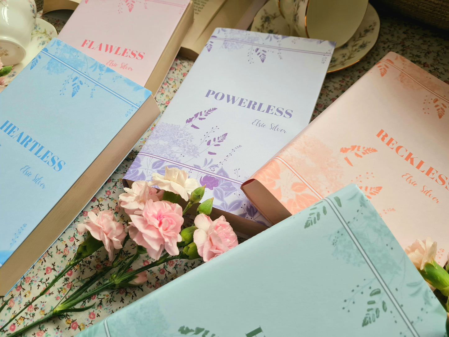 Custom Rainbow Floral Spray Dust Jackets, you choose your Titles and Colours.