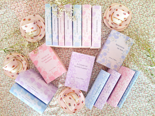 Custom Pink, Lilac, Blue Flower Dust Jackets, you choose your Titles and Colours.