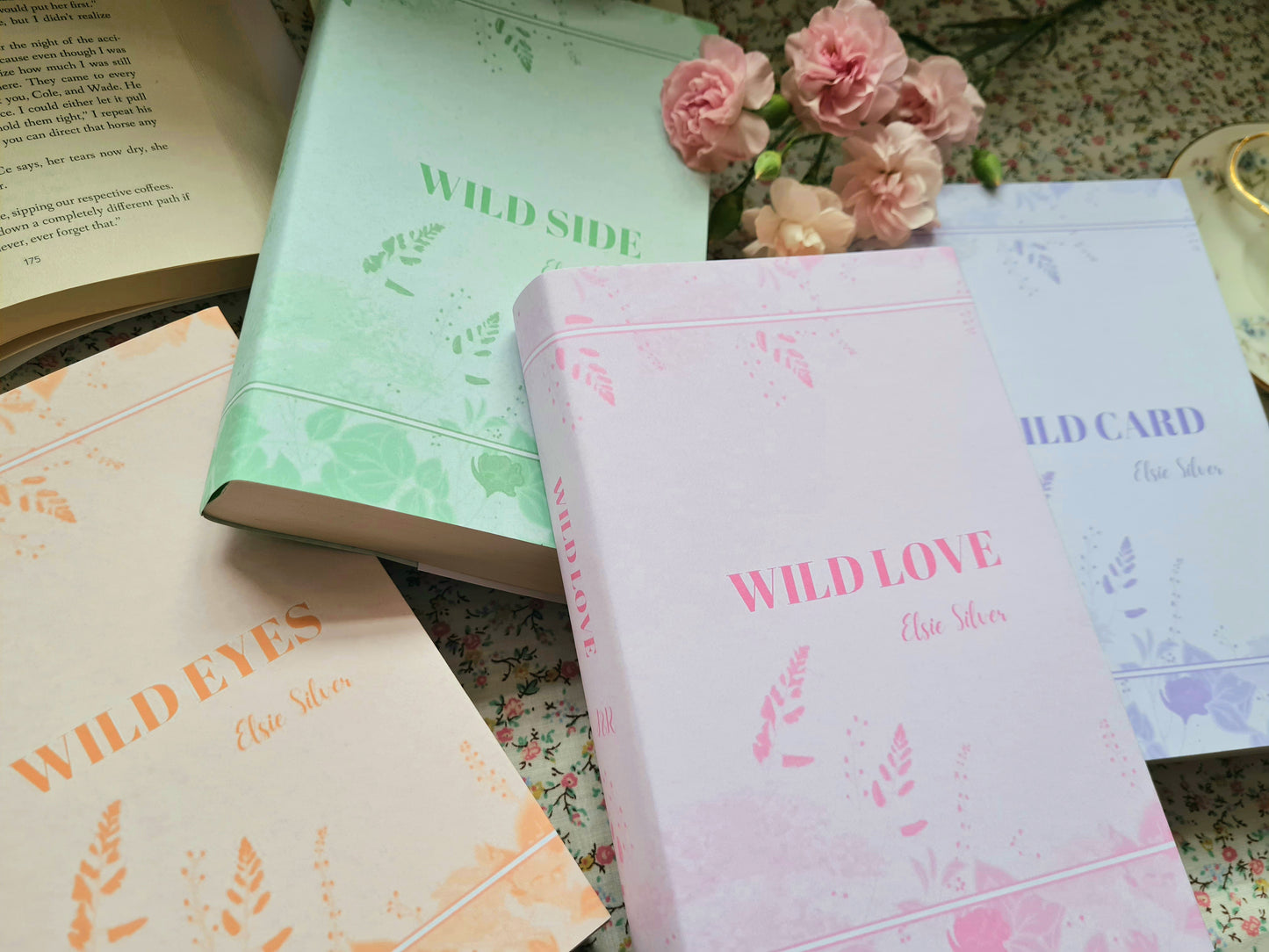Custom Rainbow Floral Spray Dust Jackets, you choose your Titles and Colours.