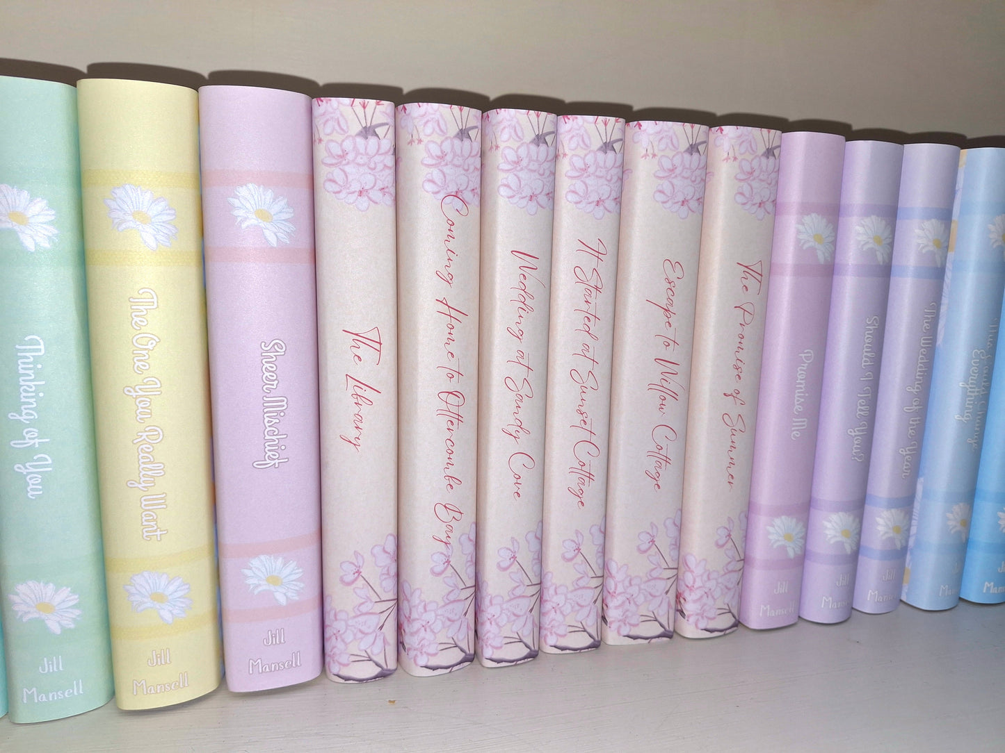 Digital Cherry Blossom Single Decorative Dust Jackets. Editable in Canva. 1 colour.