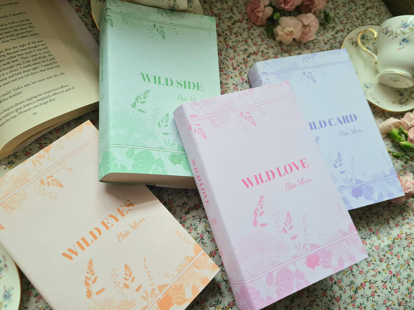 Custom Rainbow Floral Spray Dust Jackets, you choose your Titles and Colours.