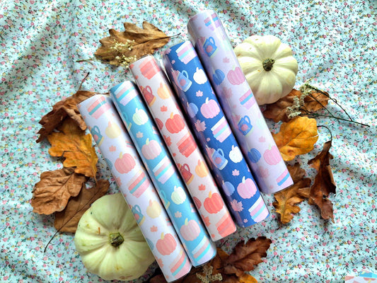 Pastel Autumn Protective Interchangeable Book Covers.