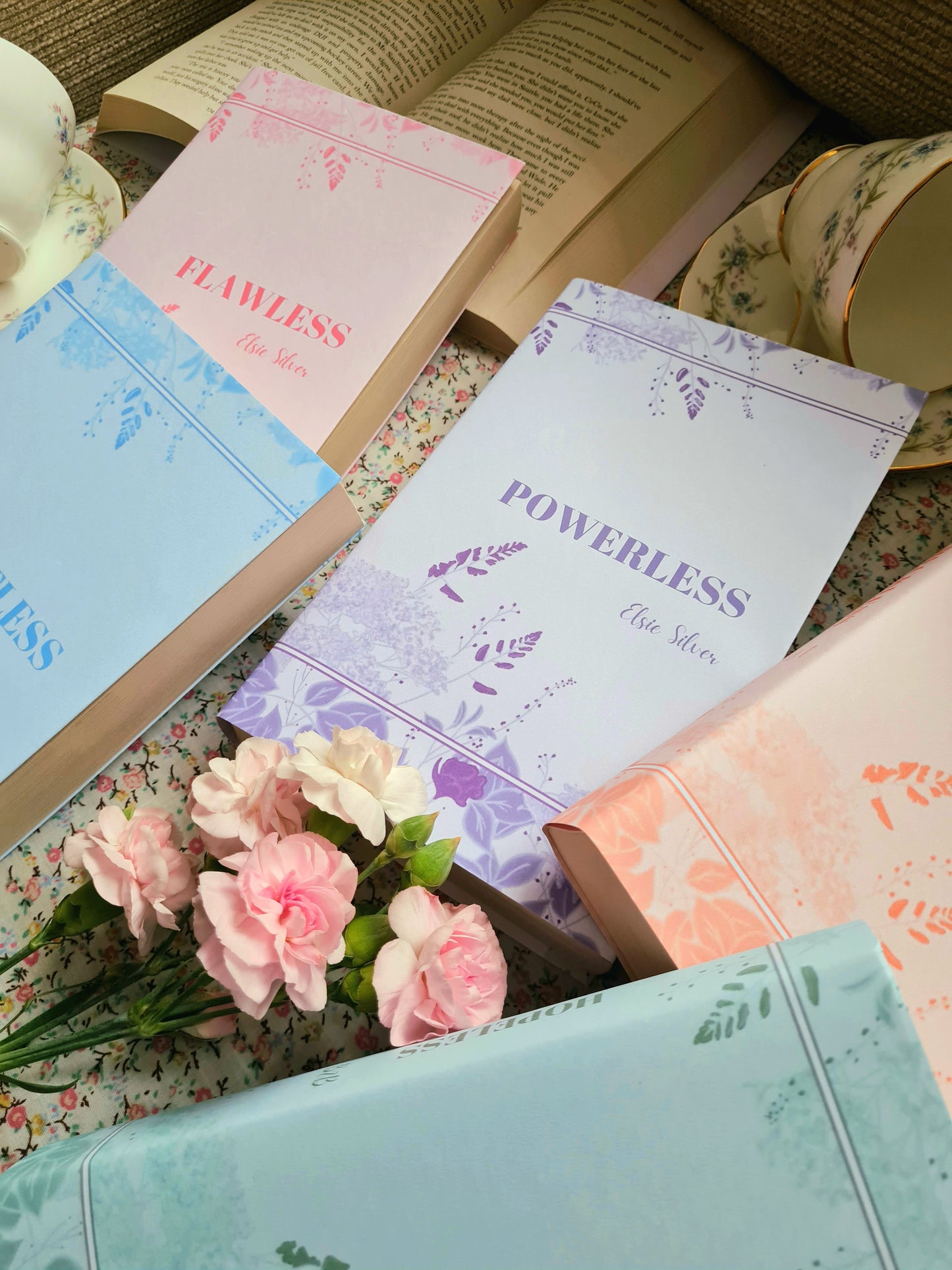 Custom Rainbow Floral Spray Dust Jackets, you choose your Titles and Colours.
